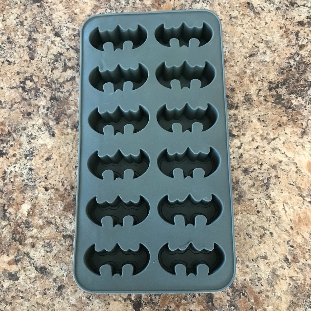 Bat Man Resin 12 Ice Cube Tray Black